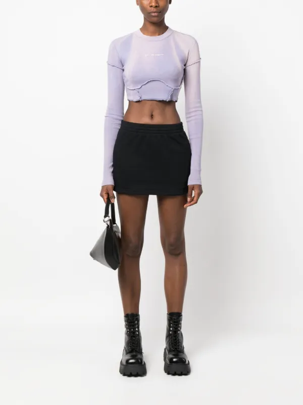 【VETEMENTS】ミニスカート VETEMENTS モノグラム ミニスカート | ブラック | FARFETCH JP