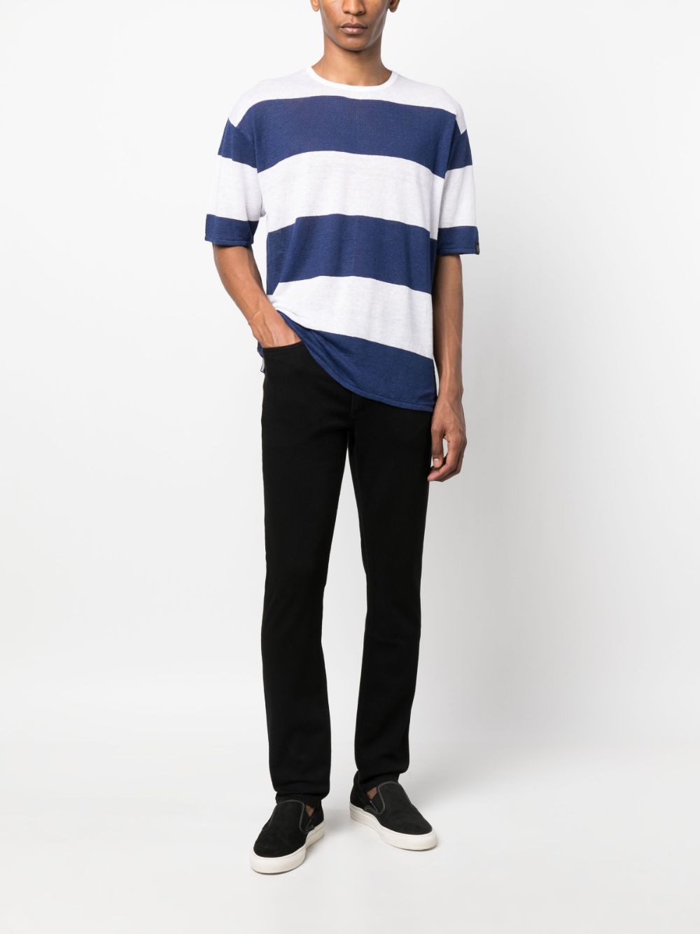 rag & bone Gestreepte trui - Blauw