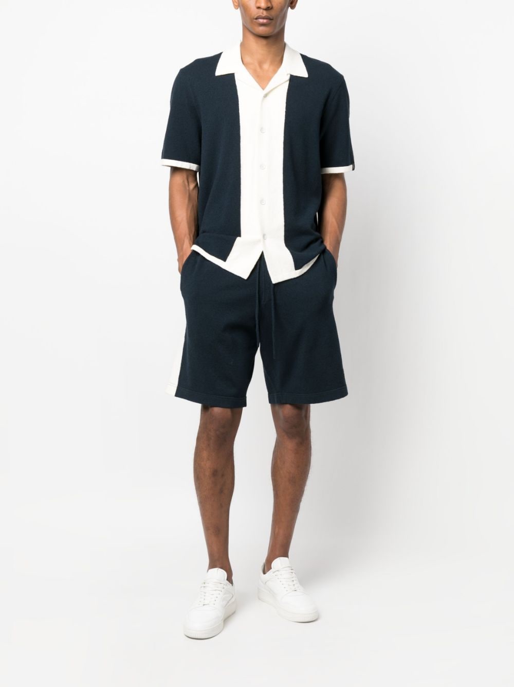 rag & bone Gestreepte shorts - Blauw