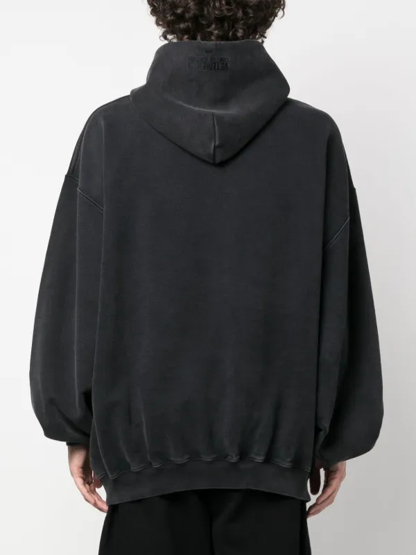 VETEMENTS logo-print Cotton Hoodie - Farfetch