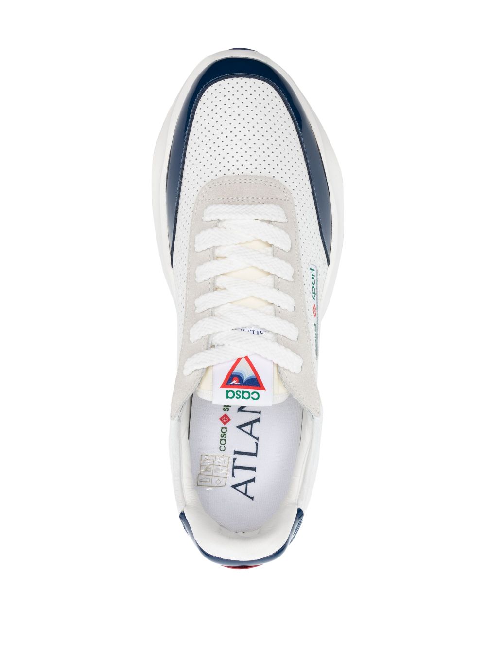 Shop Casablanca Logo-patch Lace-up Sneakers In White