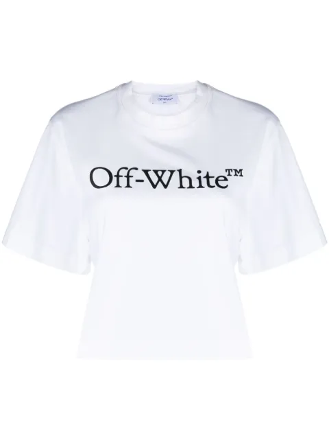Off-White Big Logo Bookish cropped T-shirt
