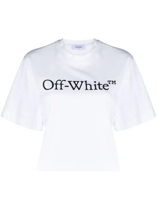 T-shirt Big Logo Bookish à coupe crop - Off-White - Modalova