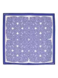 Off-White Optical Arrows-print silk scarf - Blue
