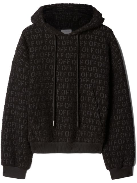 Off-White logo boucle hoodie Men