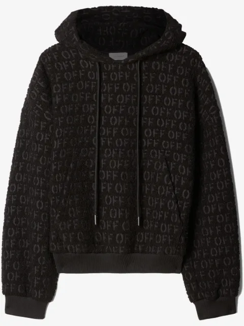Off-White logo bouclé hoodie