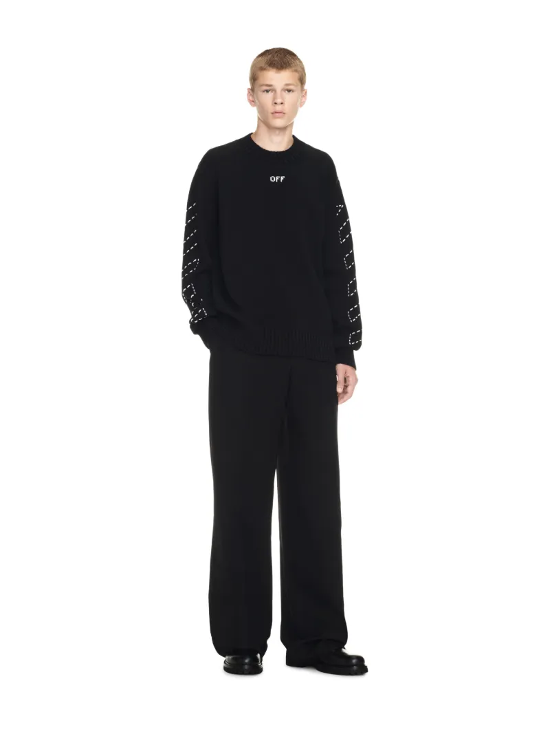 Pantaloni sartoriali con ricamo