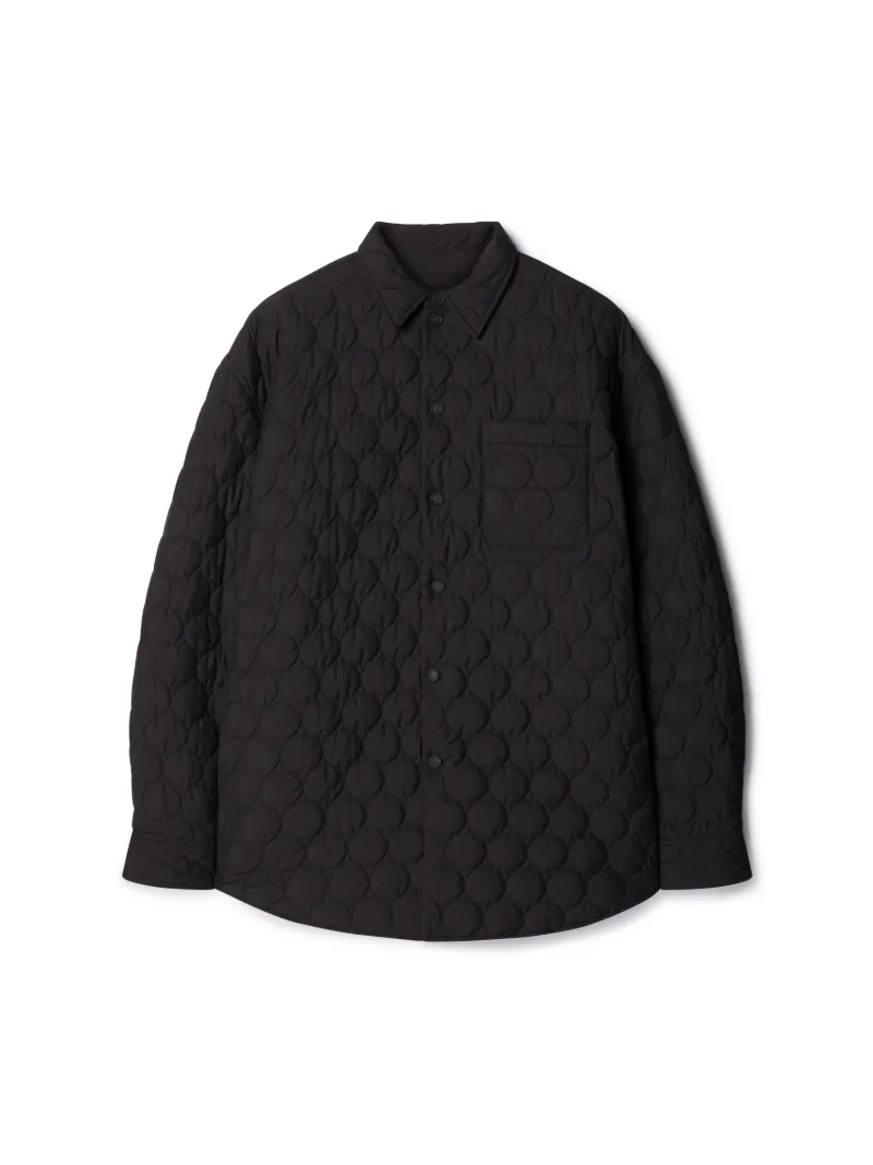 Giacca-camicia oversize trapuntata