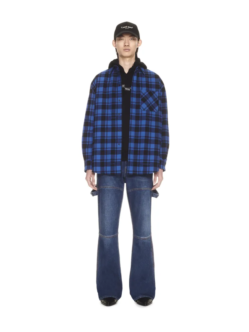 Giacca-camicia imbottita a quadri