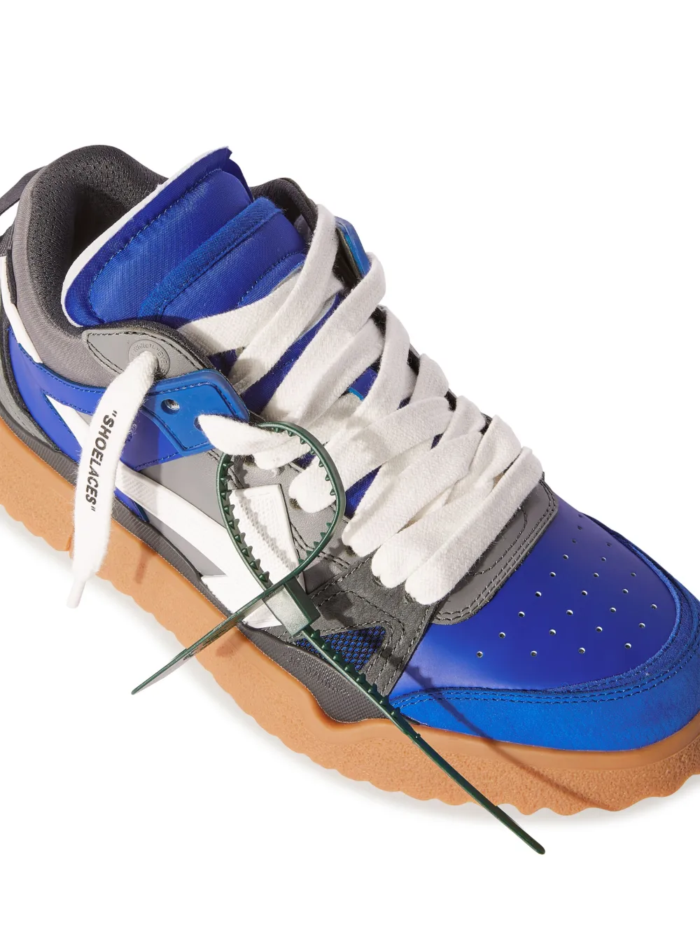 Off-White Mid Top Sponge Sneakers | Blue | FARFETCH JO