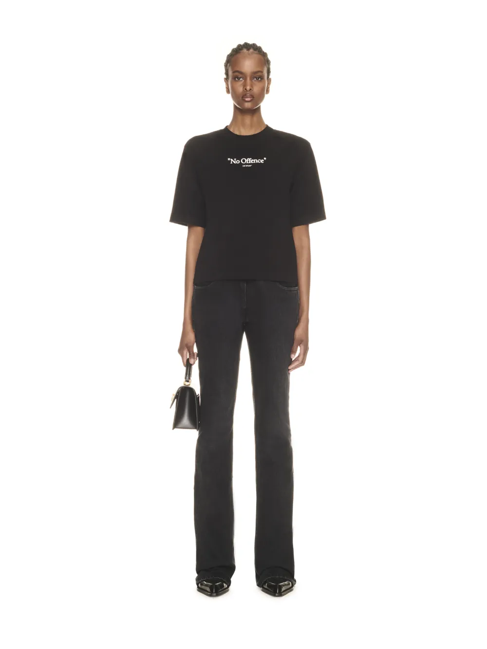 NO OFFENCE BASIC TEE In Black Off White Official US