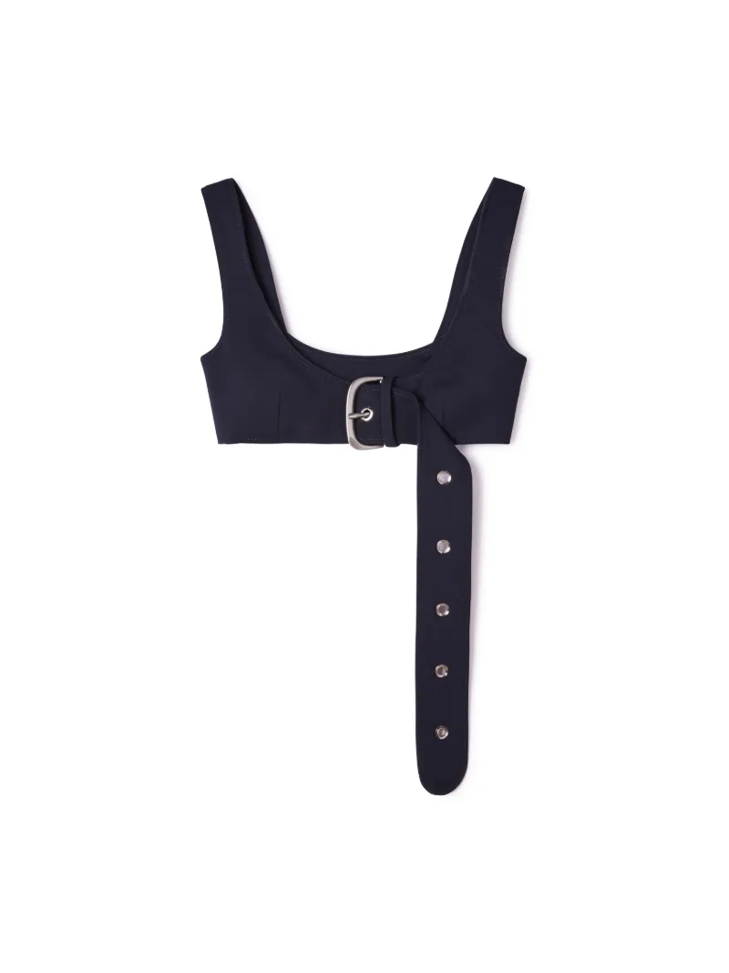 STRETCH WO BELT BRA COBALT BLUE  NO COLO