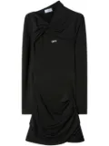 Off-White Off Stamp twist-detail minidress - Black