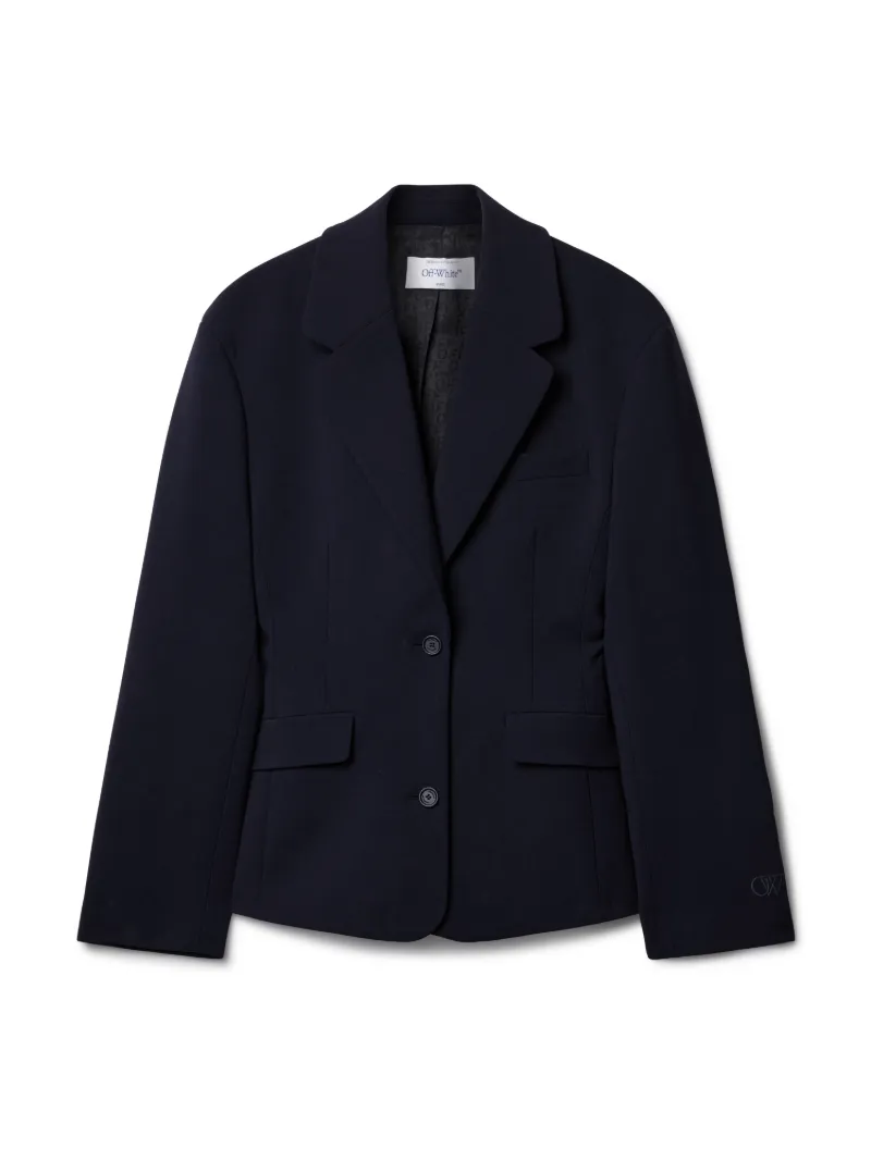STRETCH WO ROUND JACKET COBALT BLUE  COB