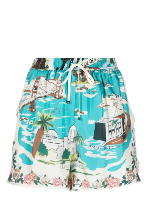 AMIRI - California silk pyjama shorts