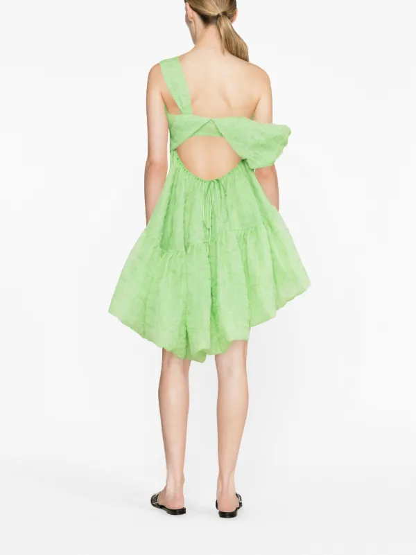 green emerald velvet dress Open Back Asymmetrical Maxi Dress in Emerald Green main image 0