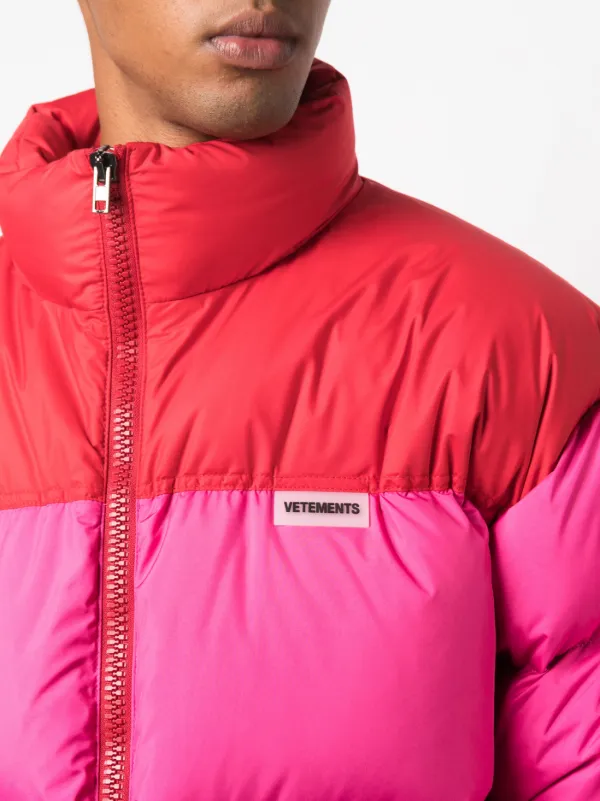 Mens pink shop puffer jacket