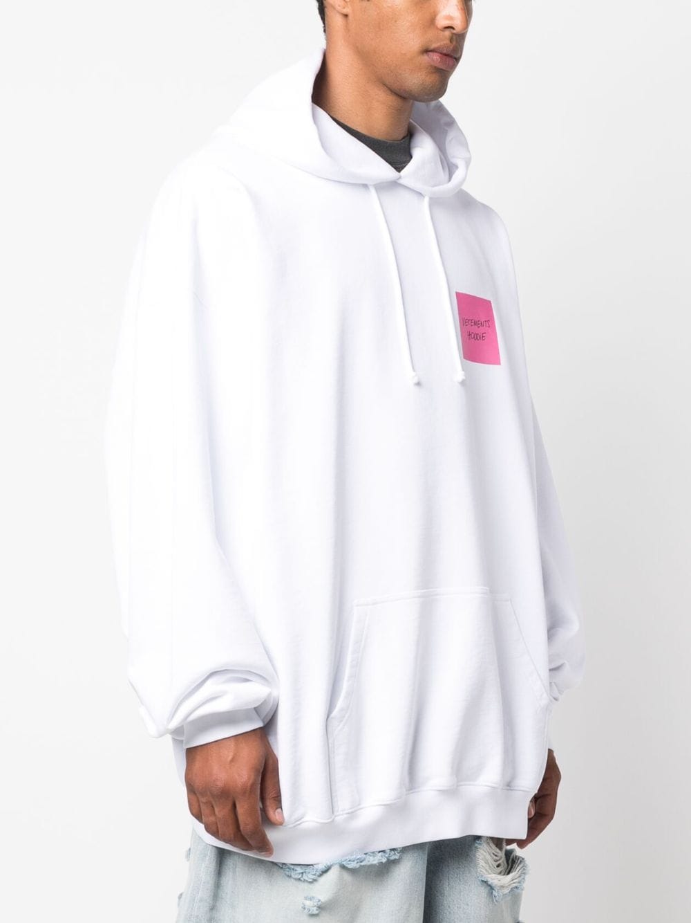 Shop Vetements Graphic-print Hoodie In White