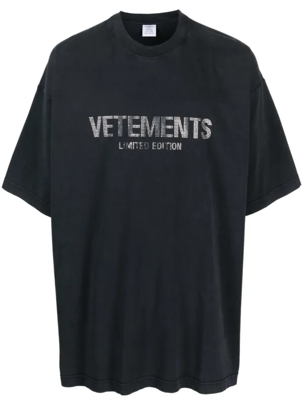 VETEMENTS logo-print Cotton T-shirt - Farfetch