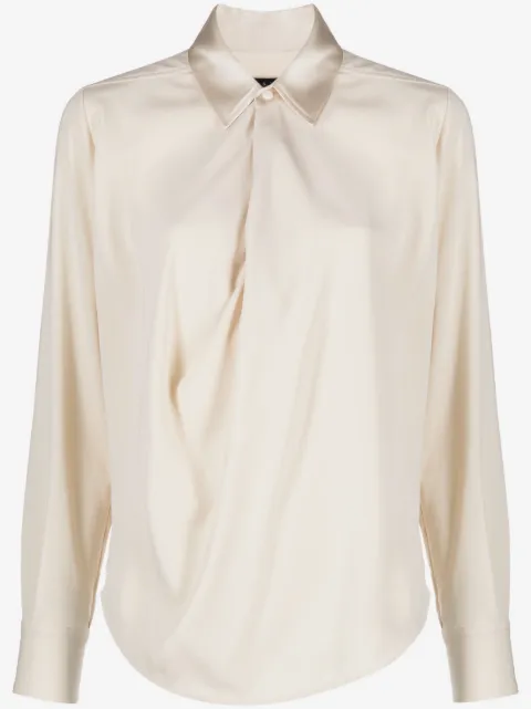 rag & bone Philippa draped satin blouse
