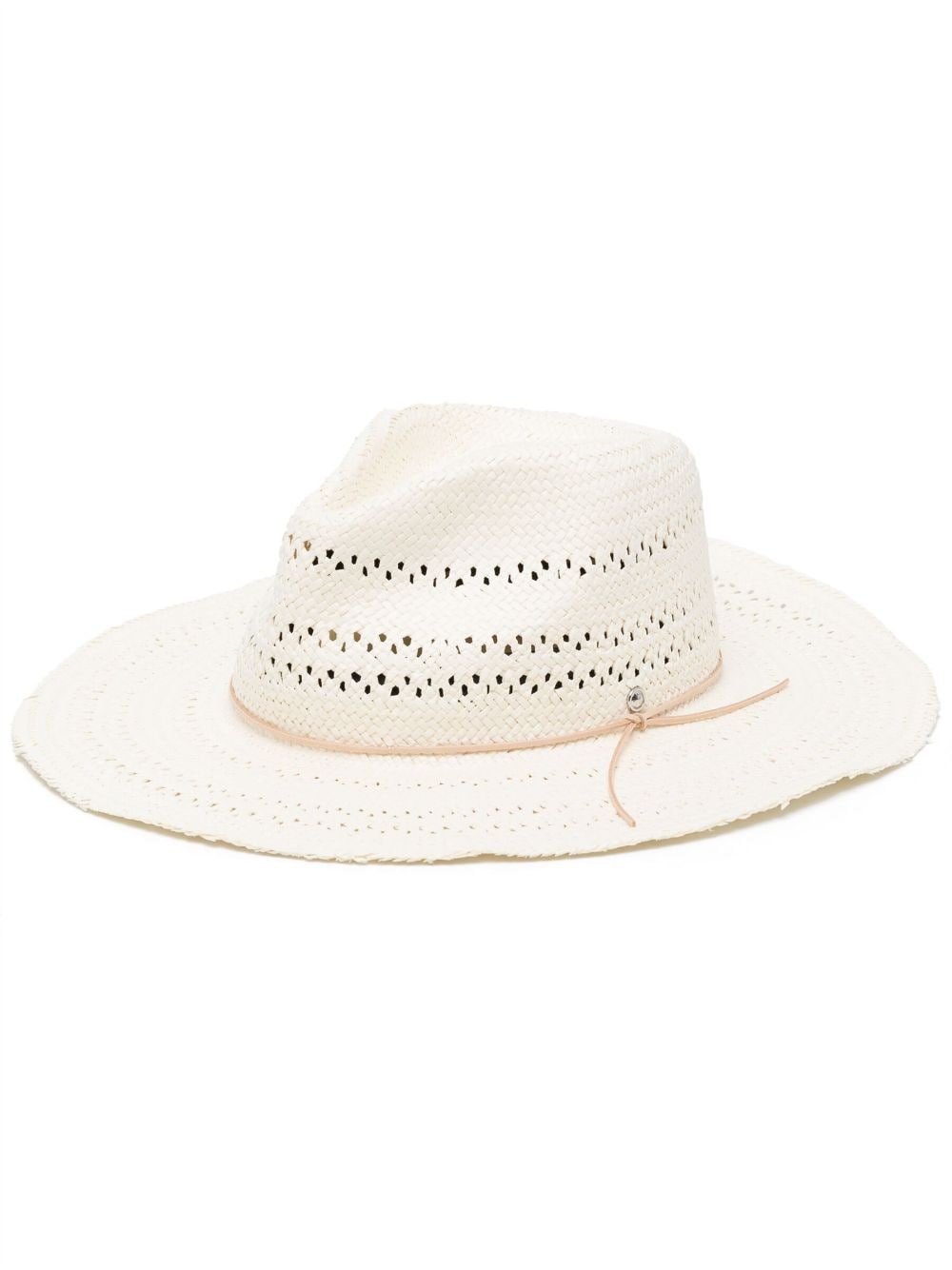 Rag & Bone Elle Woven Paper Fedora In White
