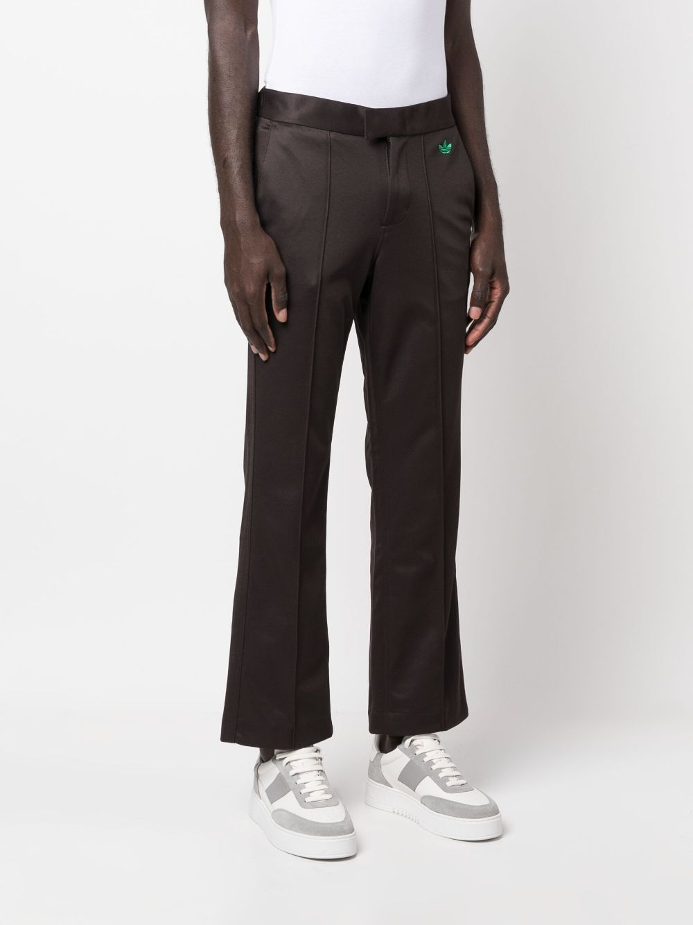 Shop Adidas Originals X Wales Bonner Flared Trousers In Brown