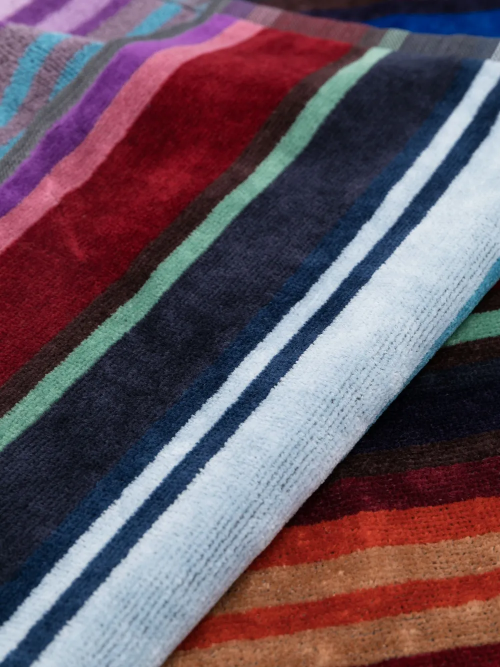 Missoni Home Gestreepte strandhanddoek - Blauw
