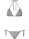 Balmain metallic-finish bikini set - Silver