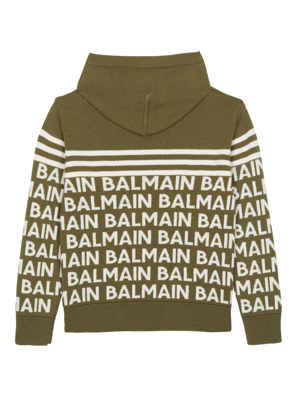 Balmain Kids Hoodie met rits - Groen