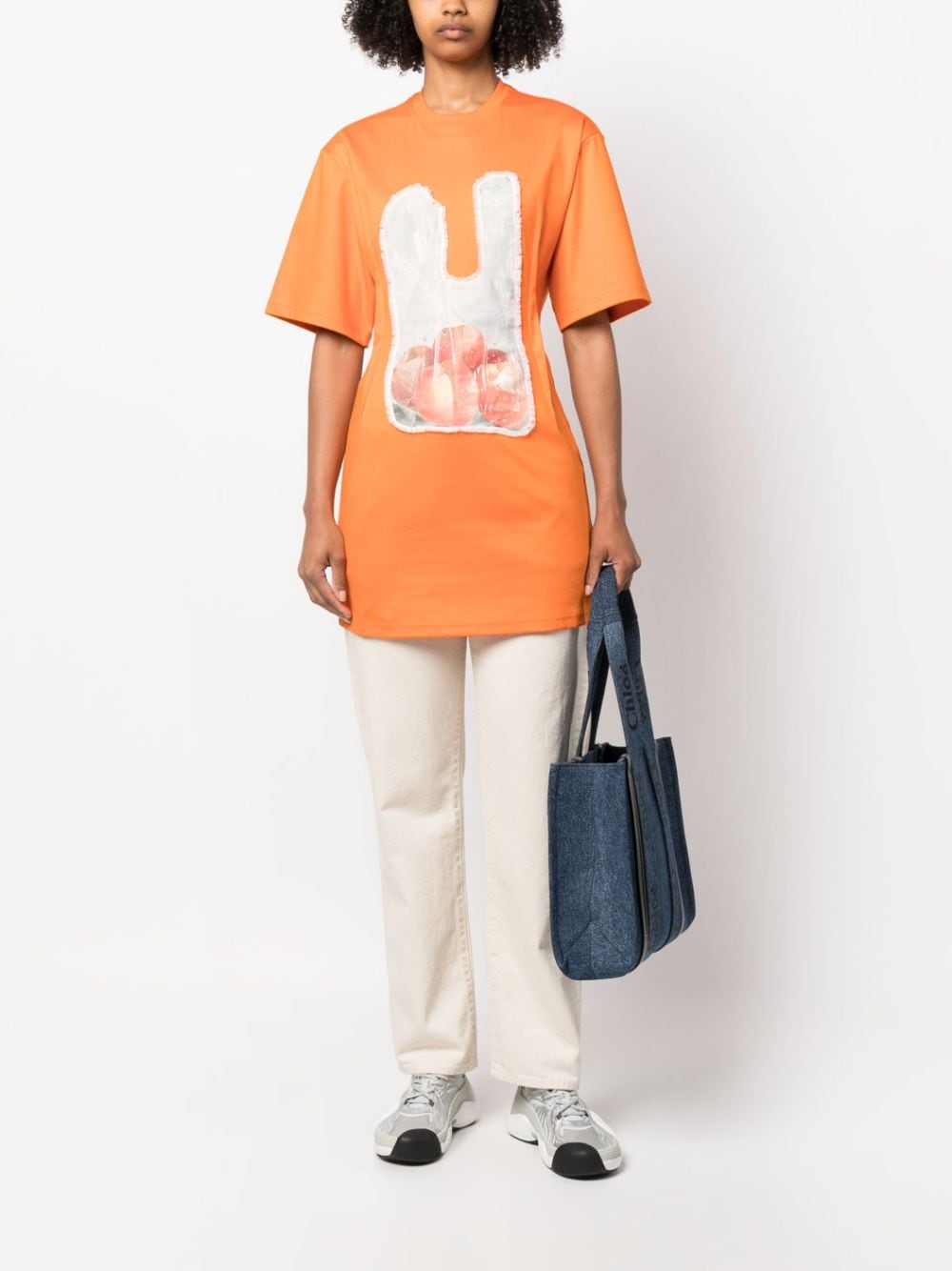 Lanvin T-shirt met print - Oranje