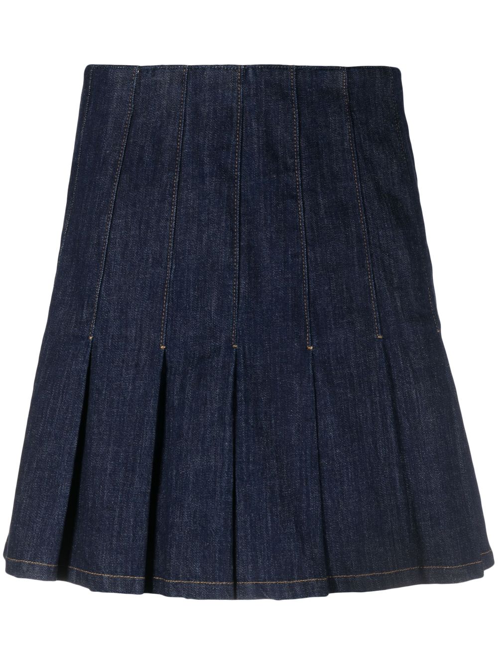 Closed Pleated Denim Skirt - Farfetch