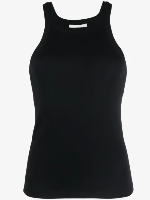 Closed ribbed-knit tank top