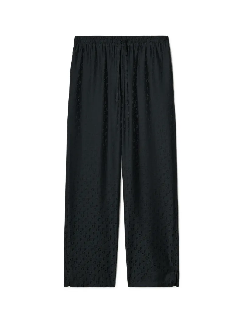 Pantaloni con logo jacquard