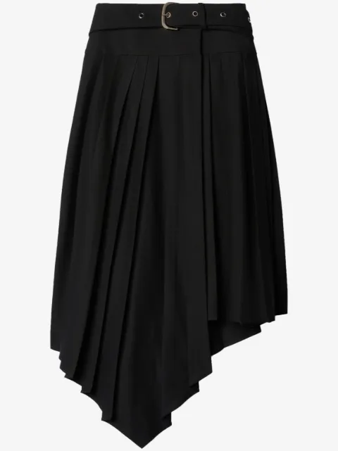 Off-White Asymmetrischer Faltenrock