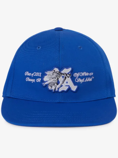 Off-White logo-appliqué cotton baseball cap