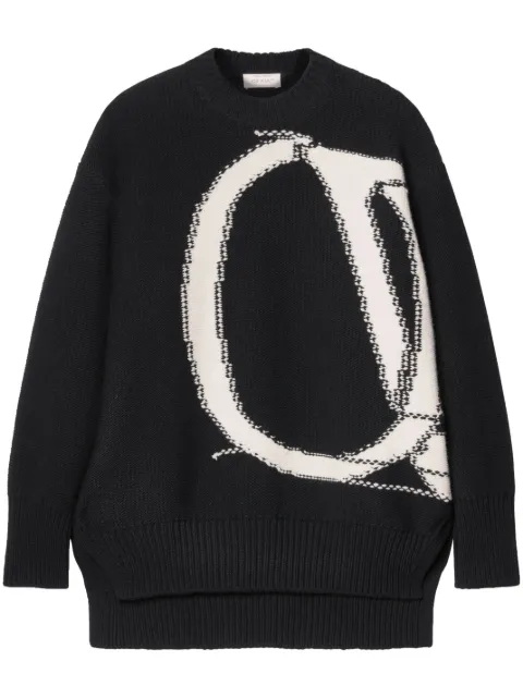 Off-White Ow Maxi logo-intarsia jumper