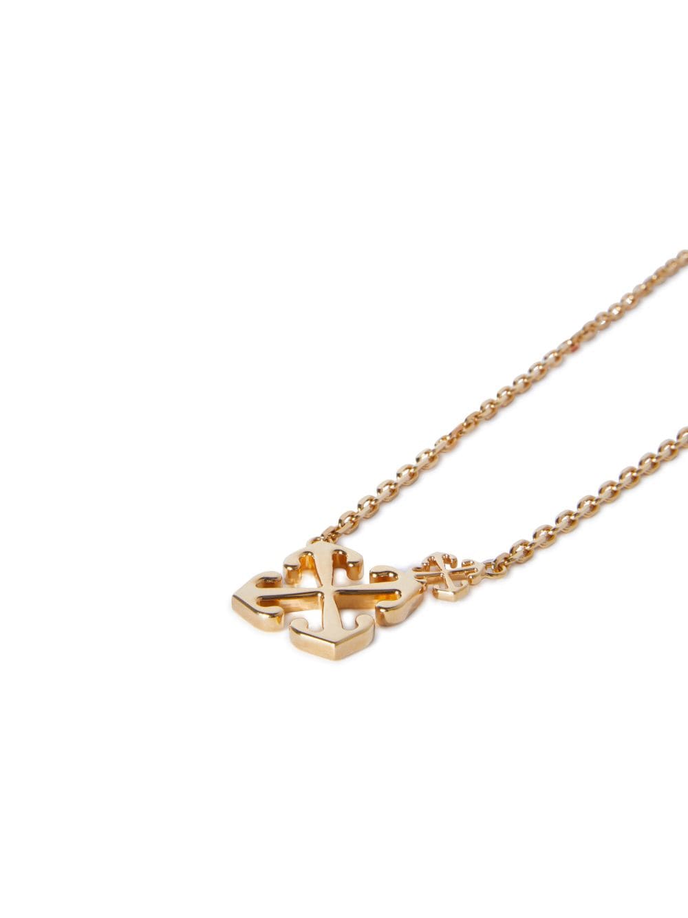 Shop Off-white Double Arrow Necklace In Gold