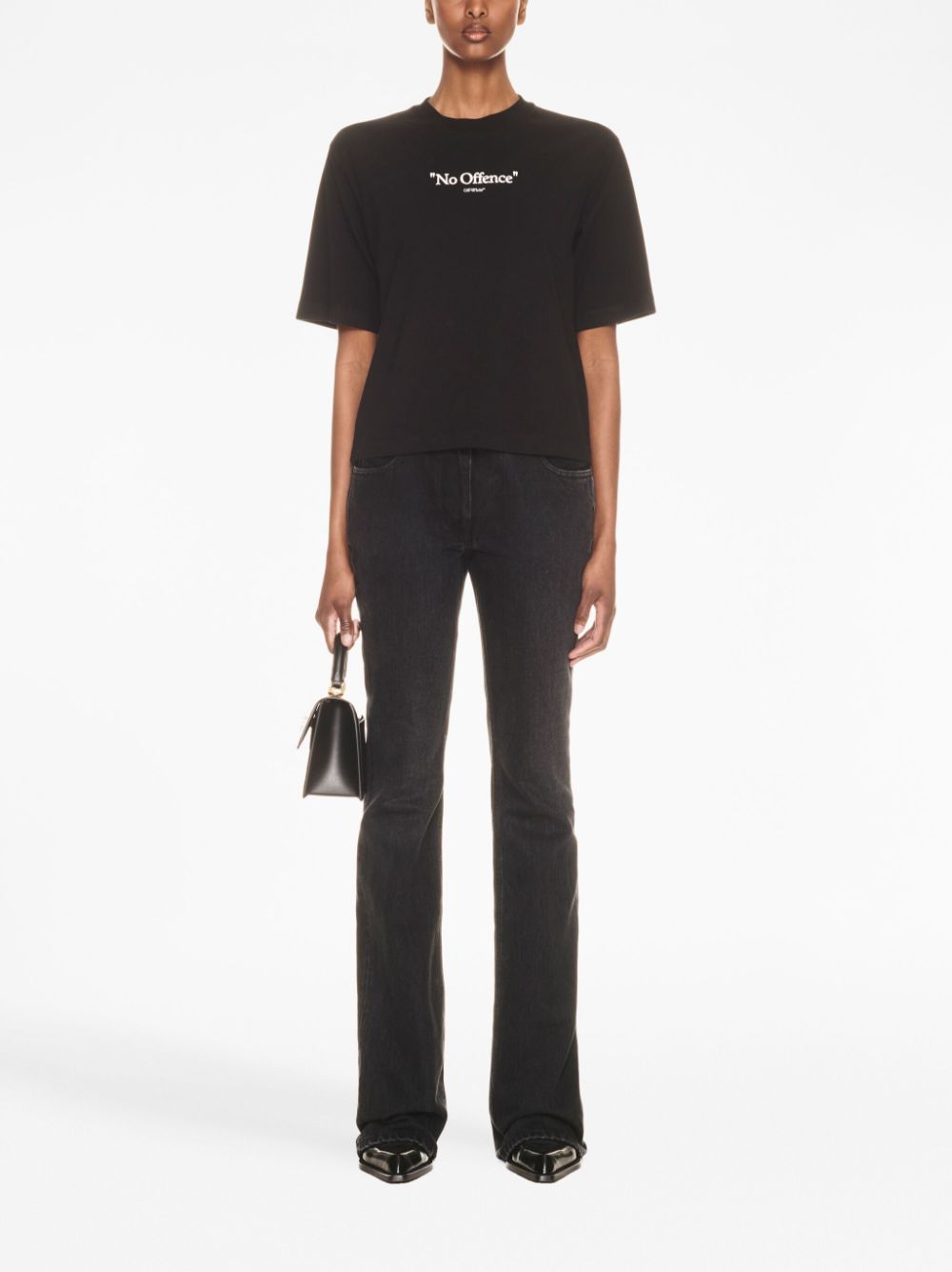 Off-White slim-leg flared jeans - Black