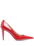 Valentino Garavani Rockstud patent-leather pumps - Red