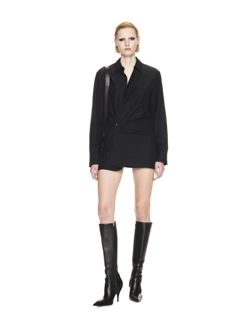 OFF JACQ TWIST SHIRT DRESS 