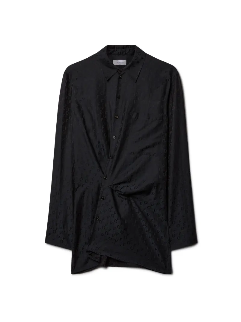 OFF JACQ TWIST SHIRT DRESS 