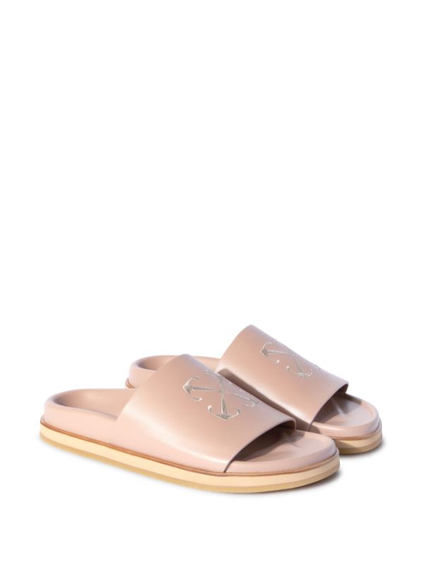 Womens off cheap white sliders