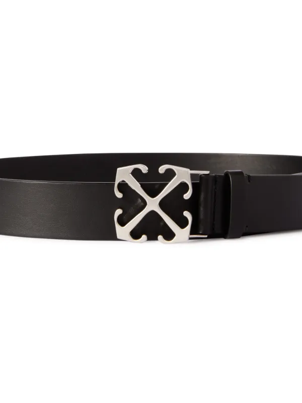 Off-White Arrows Logo Buckle Leather Belt