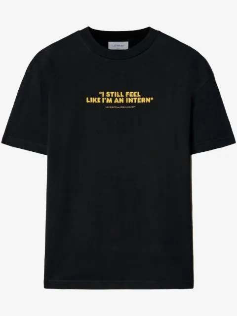 Off-White slogan-print short-sleeve T-shirt