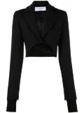 Off-White high-low cropped blazer - Black