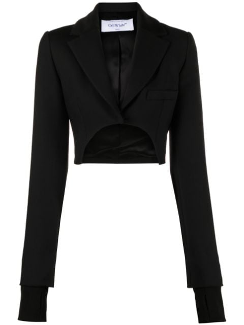 Off-White high-low cropped blazer