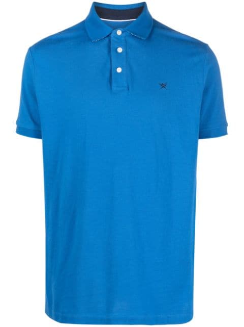 Hackett logo-embroidered piqué cotton polo shirt