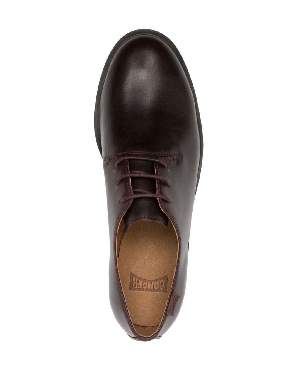 Shop Camper Iman Leather Oxford Shoes In Purple