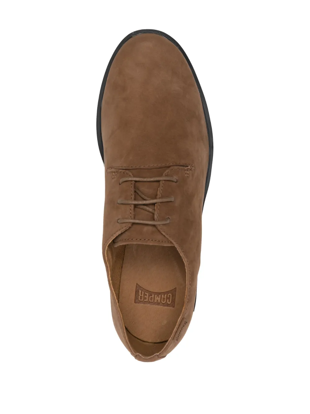 Shop Camper Iman Lace-up Suede Brogues In Brown