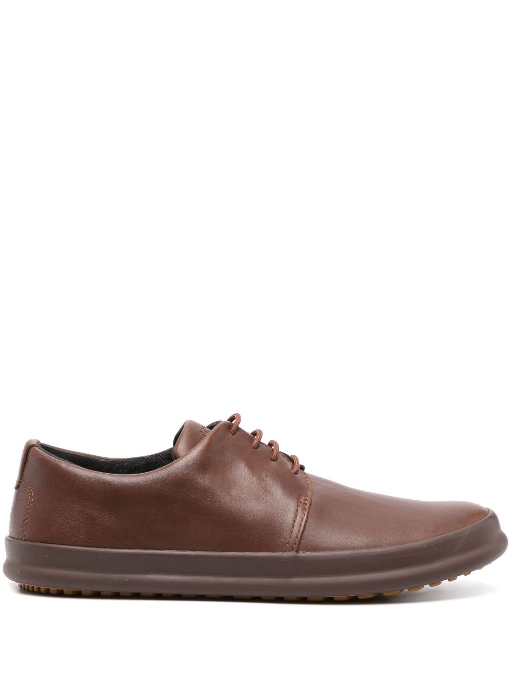 Shop Camper Chasis Leather Derby Shoes In Brown